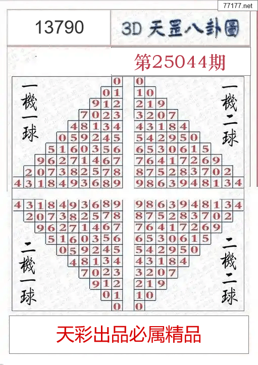 25年044期3d天罡八卦好运图