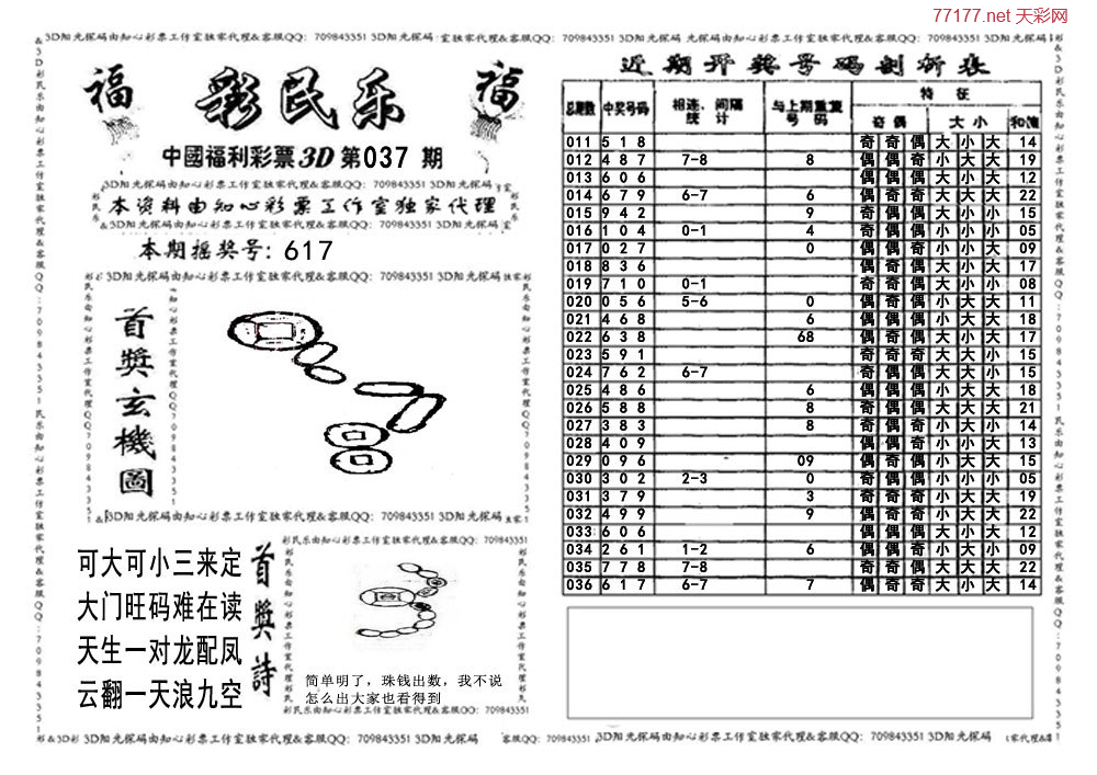 3d第25年037期彩民乐