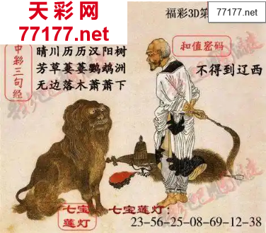 25年041期3d中国天彩吧图谜