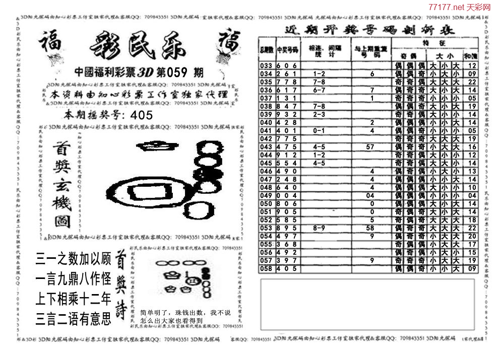 3d第25年059期彩民乐