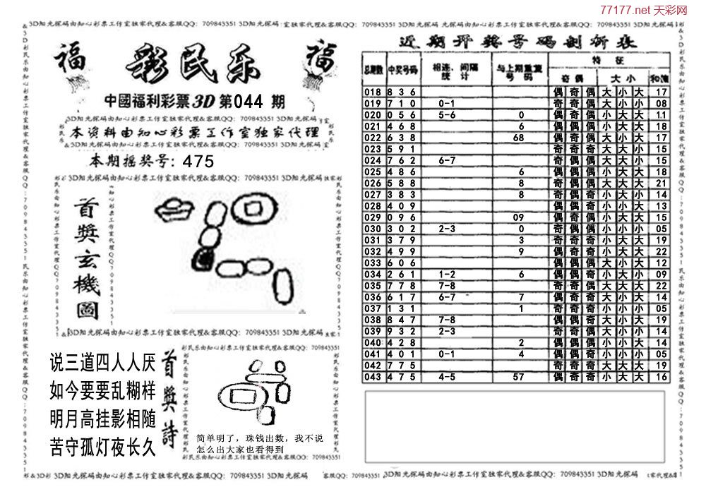 3d第25年044期彩民乐