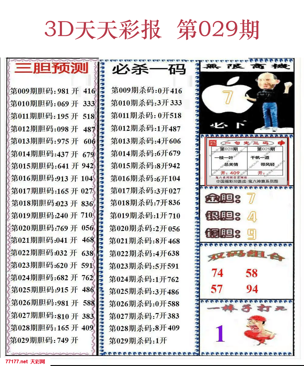 第25年029期3d天彩彩报精华版