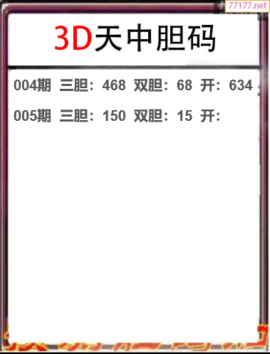 25年005期天中工作室胆码推荐