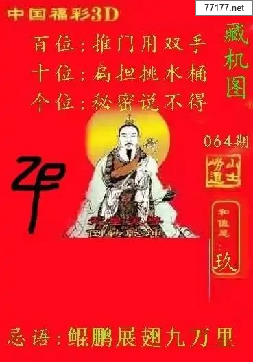 第25年064期福彩3d藏机图