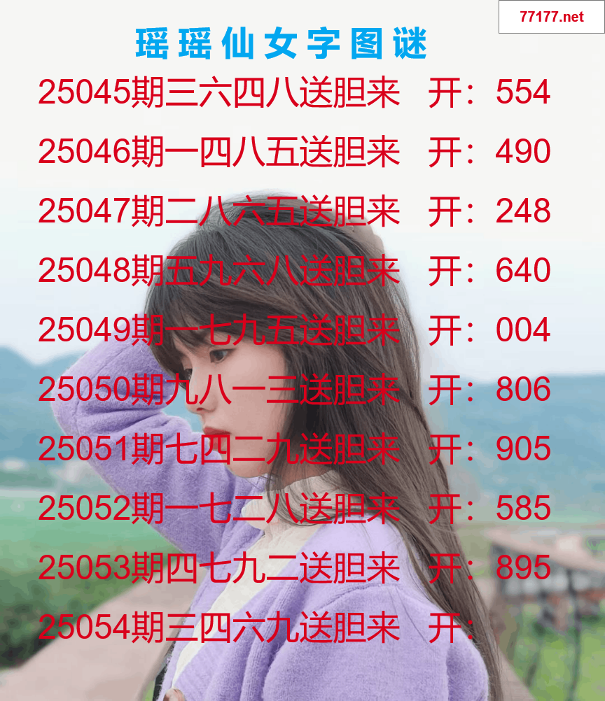 第25年054期瑶瑶仙女一句字图谜
