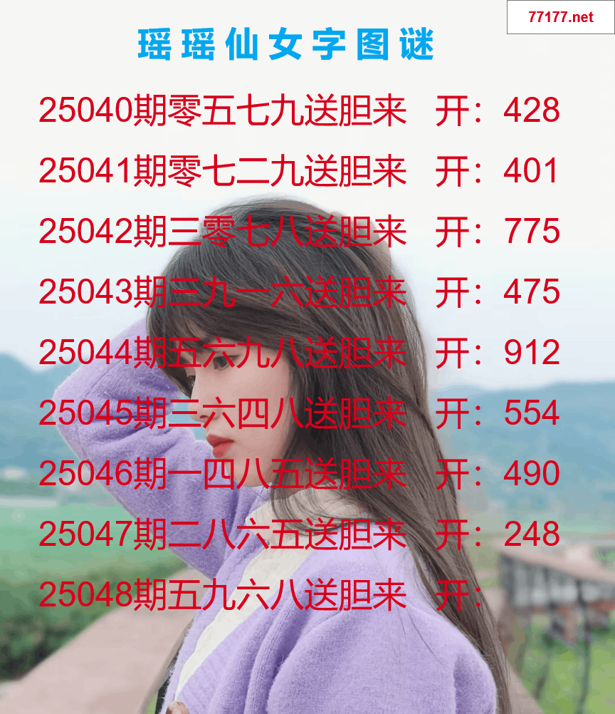 第25年048期瑶瑶仙女一句字图谜