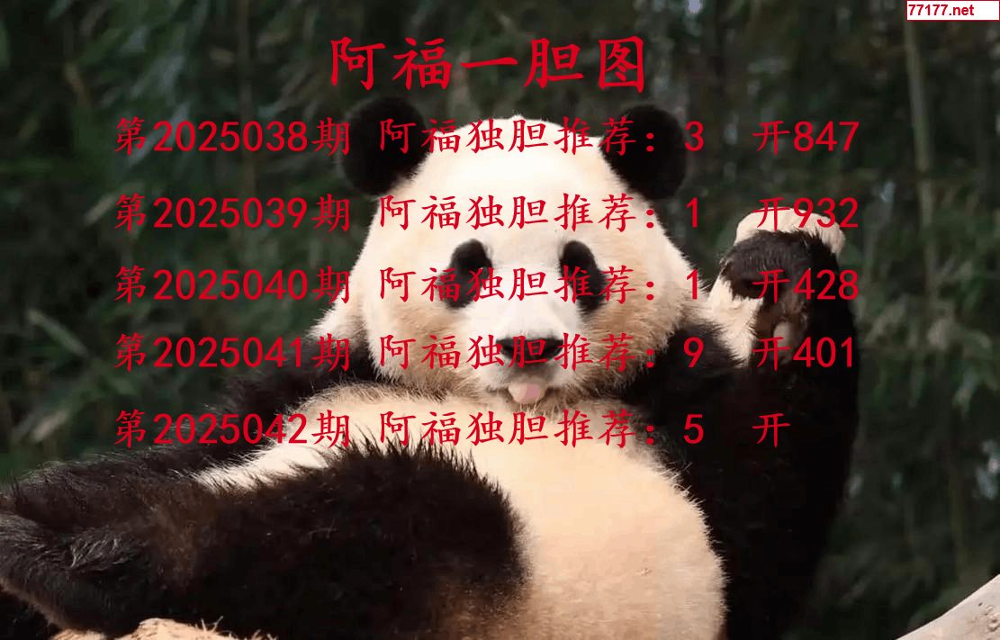 阿福图25年042期3d阿福一胆图