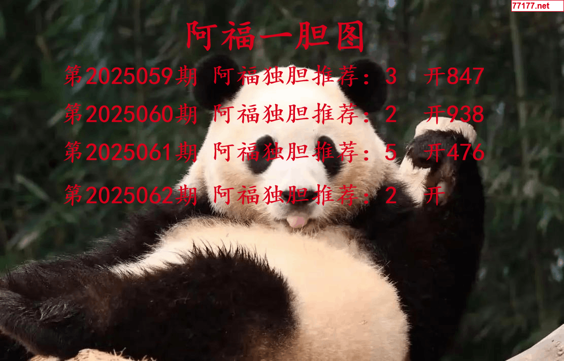 阿福图25年062期3d阿福一胆图