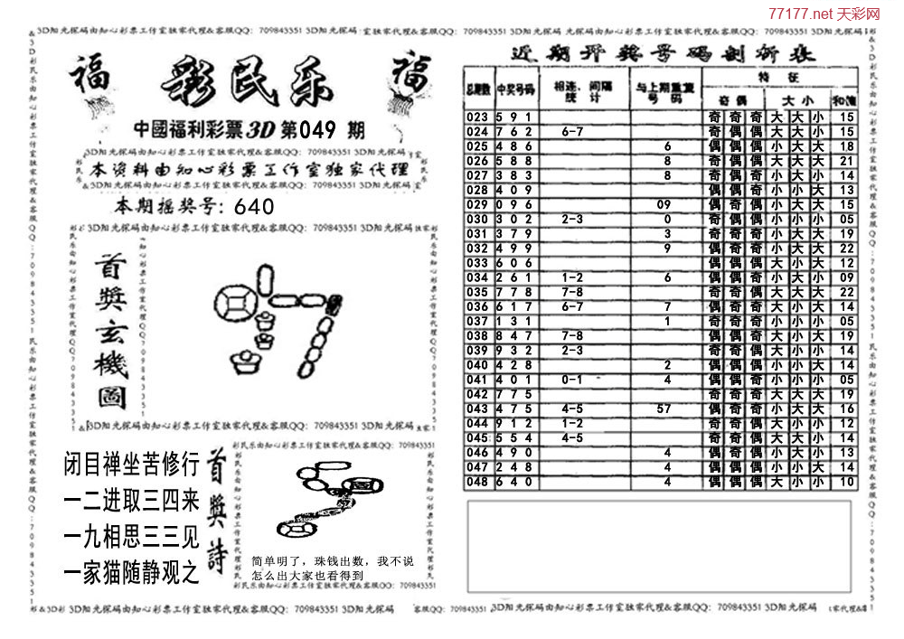 3d第25年049期彩民乐